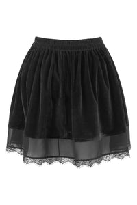 Black Velvet Skirt