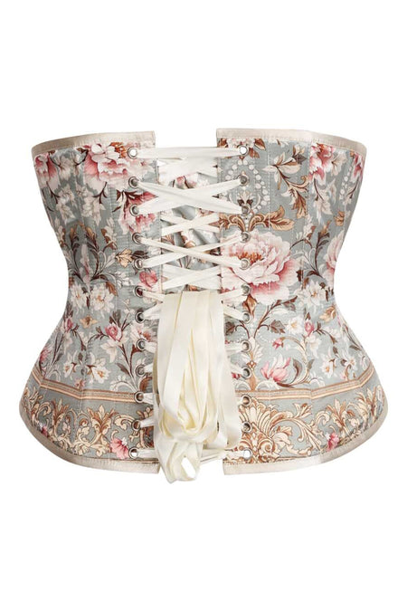 Rose Garden Brocade Underbust Corset – Vintage Floral Elegance