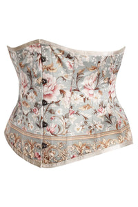 Rose Garden Brocade Underbust Corset – Vintage Floral Elegance