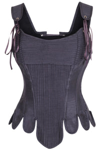 Historically Inspired Overbust Corset in Grey