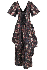 Dark Bloom Gothic High-Low Corset Dress