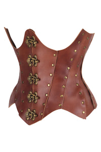 Handmade Nappa Leather Corset with Antique Brass Detailing – Premium Quality and Craftsmanship