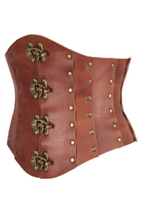 Handmade Leather Waspie Corset – Premium Quality for Re-Enactments & Renfaire Style