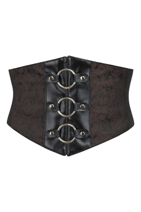 Brown Faux Leather Corset-Style Harness