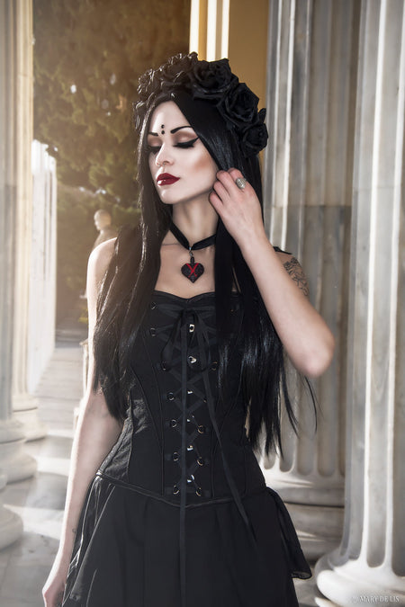 Black Steampunk Corset With Chains