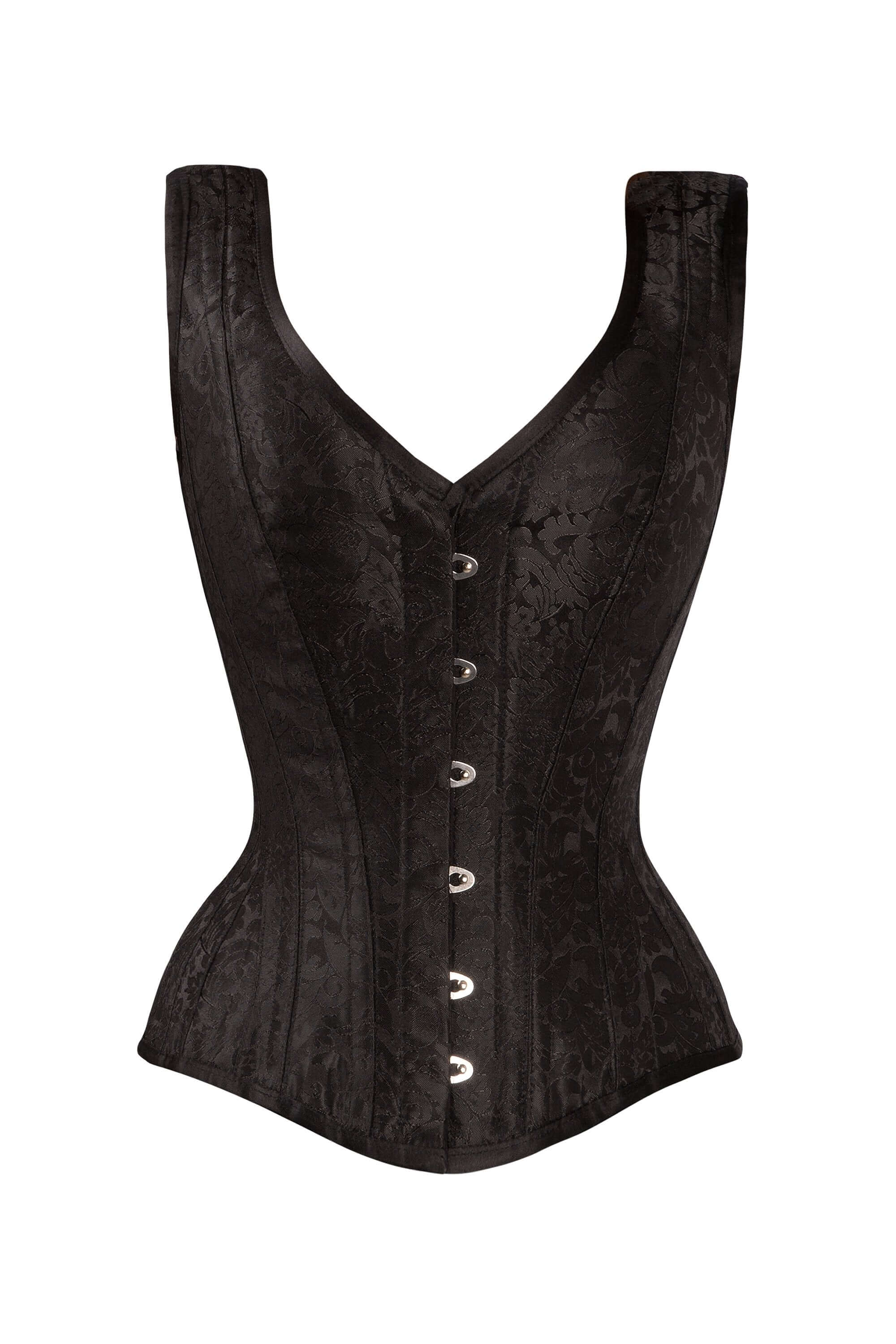 Black Brocade corset by shops Corset Story