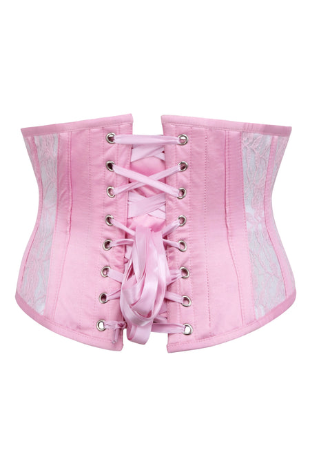 Elly Overbust Corset- Baby Pink Satin Authentic Corset Dress For Sale –  Corsets Queen AU
