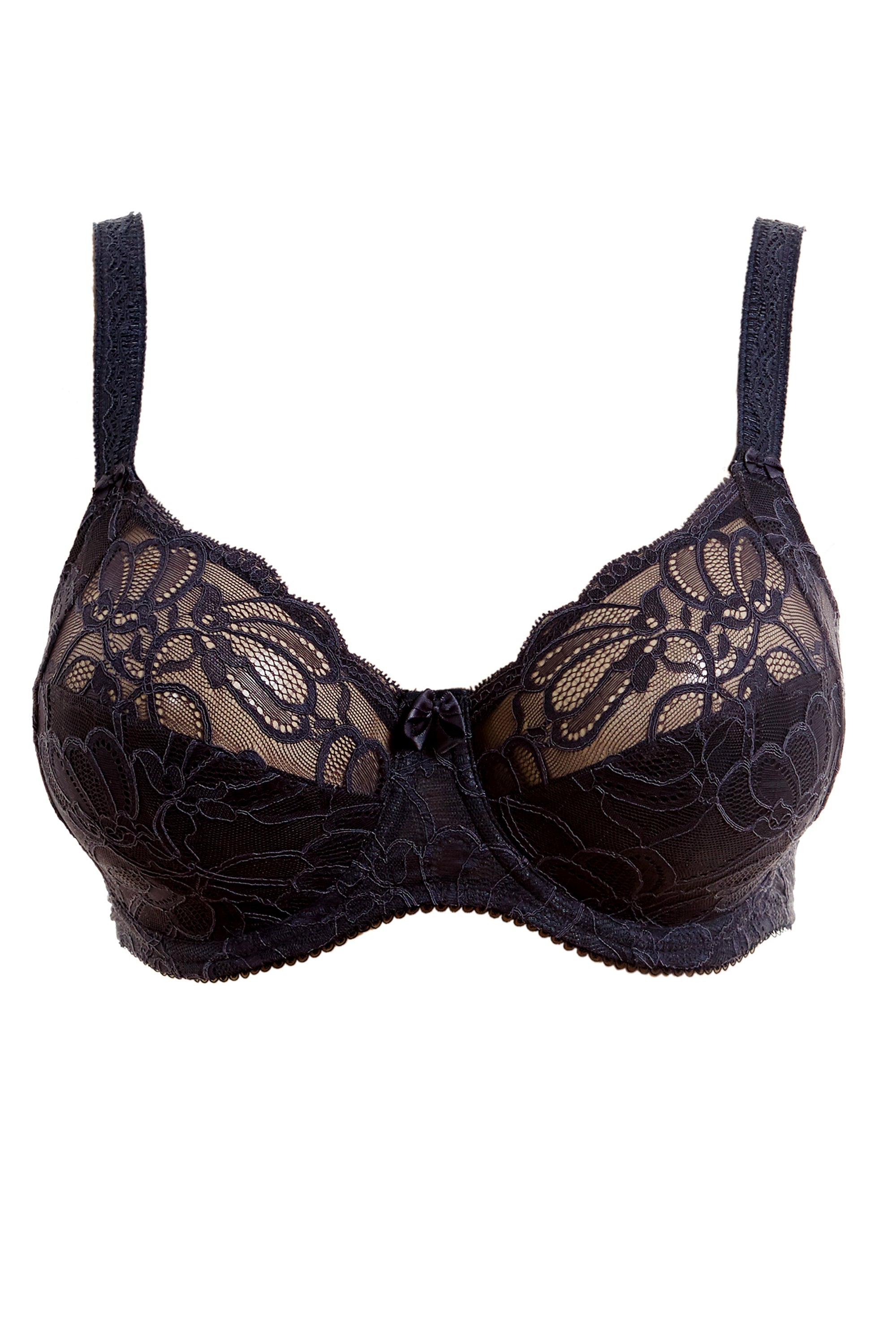 Pour Moi - Frill Me Half Padded Underwired Bra Black