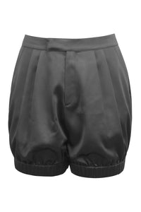 Minnie Black Satin Bloomer Shorts With Pockets