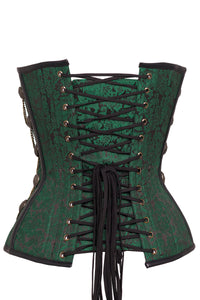 Green Waist Taming Steampunk Corset With Chains