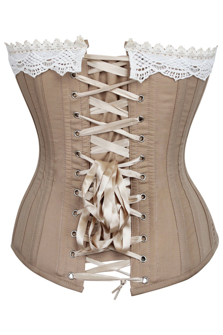 Historically Inspired 1600-1650 Cotton Overbust Corset