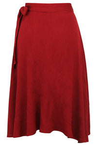 Corset Story SC-095 Agapanthus Red Rust Rayon Asymmetric Wrap Skirt
