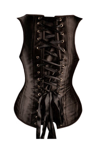 Black High Back Underbust Corset With Straps